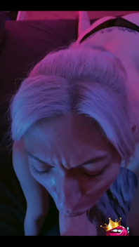 Watching Me Suck a Dildo in the Strap-on