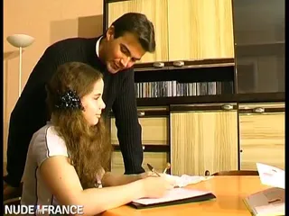 Pamela Gets Fucked by Her Teacher and a Classmate!