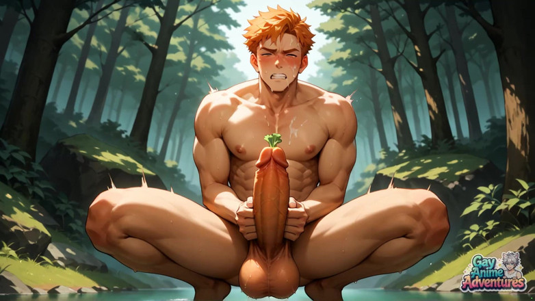 Gay Anime Adventures: Horny Guy's Cum-soaked Butt Ride in the Muscular Forest: the...