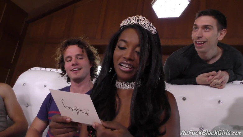 We Fuck Black Girls: Anal slut Daya Knight enjoys her birthday gangbang