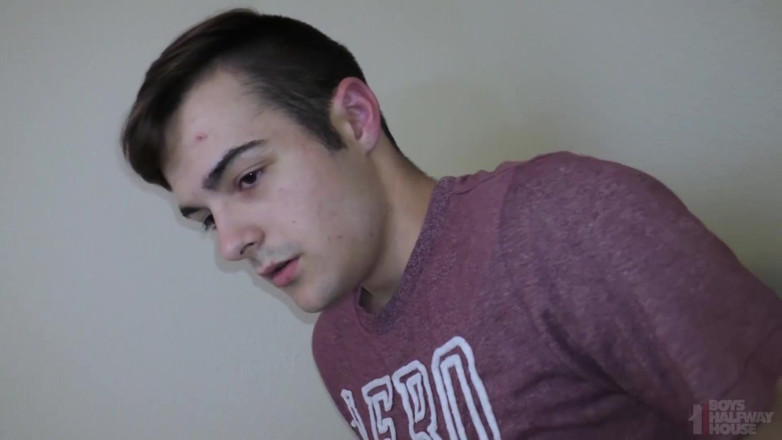 Boys half-way house: Hairy teenage bully put into place by thick cocked halfway...