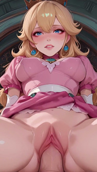 Small-breasted Princess Peach Gets Roughly Fucked in the Mouth and Pussy with a Big Cock. 4K 90fps.