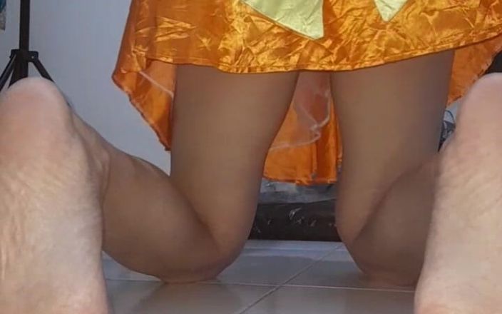 Naomisinka: Sailor Venus Satin Suit Cosplay Costume Masturbation