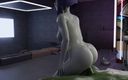 Velvixian 3D: Ravens grote kont anaal