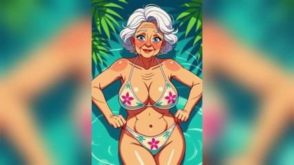 AI Porn: Velha avó provocando animação