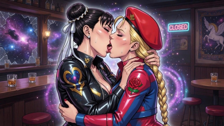 AI Porn: Cammy and Chun Li Kissing Ai