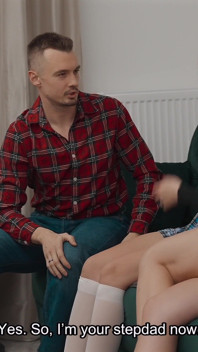S4e3:継母がセックスを教え、新しい継父とのベッドで継娘と精液を共有