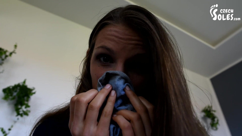 Czech Soles - foot fetish content: Sock sniffing instructions from miss Eliška