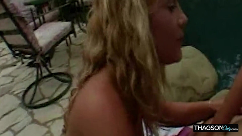 THAGSON ONLY: Blonde and Brunette Babes Devour Dripping Pussies Outdoors