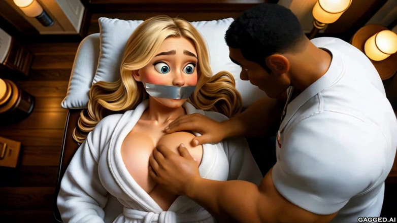 Gagged AI Cartoons: Pijat Pantai Brasil Model Instagram