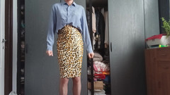 Governess Victorian fashion glamour: Crossdresser fetiš