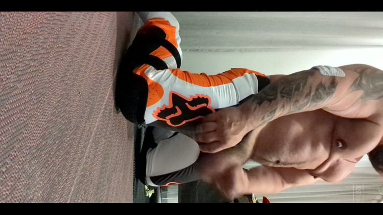 Bruiserwood: Wearing my MX pants and cumming.