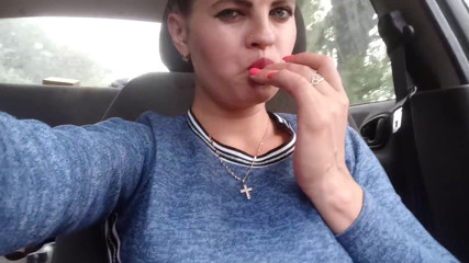 Irochka3008: Masturbační orgasmy stříkají při řízení