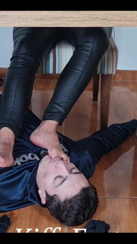 Foot Slave Cleans High Heels Boots