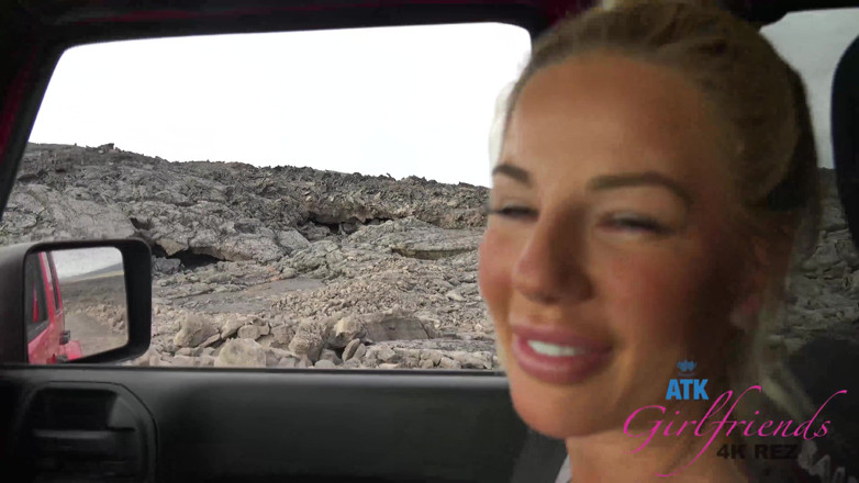 ATK Fans (Girlfriends): Small tits blonde teen on the beach