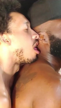Two Hung Black Men Flip Fuck and Drop Loads