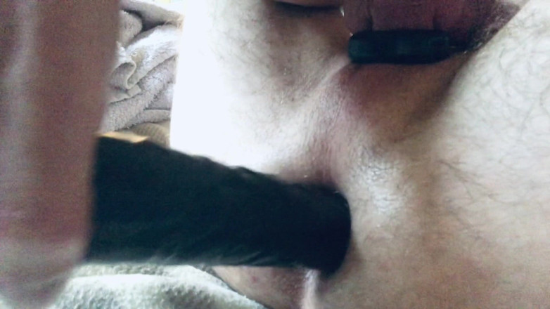 Homemade gay assplay: Dildo pantat saya