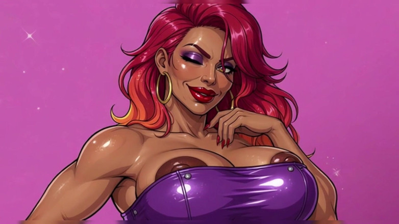 Huge Boobs: Seductive Indian Redhead Animation
