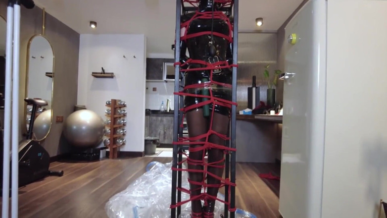 Aisan girl bondage: Mz32 - Bound Within a Metal Device, Reaching a Vibrating Climax.
