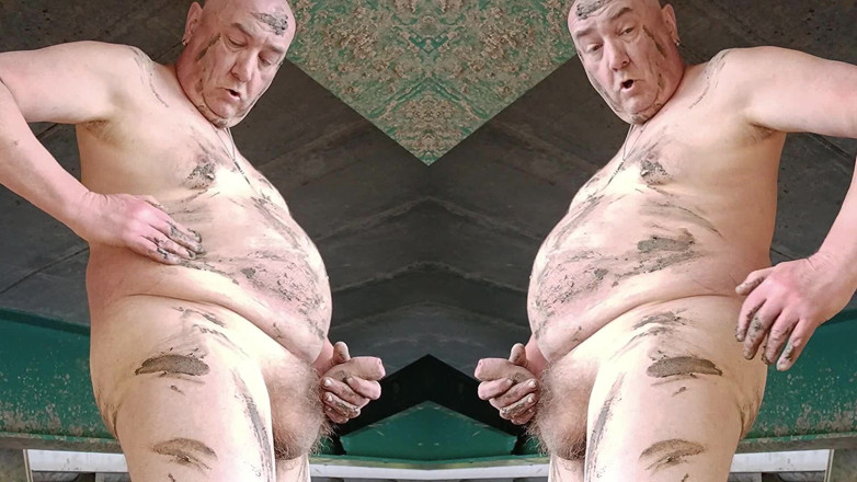 Pascal: Chubby Master Pig Pascal Jerk off with Mud
