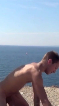 Sex humiliation with amazing exhib on the common beach