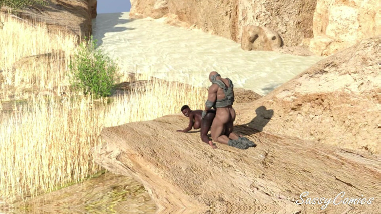 Sassy comics: Wagner žoldák šuká africkou kmen ženu v džungli