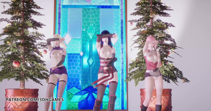 3D-Hentai Games: Dvakrát - Cítíte se speciální striptýz Ino Sakura Hinata 3D erotický tanec...