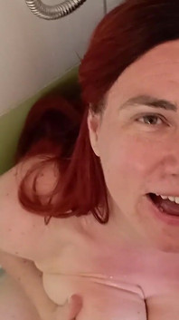 Chubby Redhead Gets Pissed in Her Mouth Swallowing It