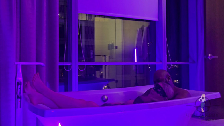 Flight Attendant Fiona: Some Seduction in the Tub