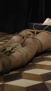 Nicky Tickling Roped Floor