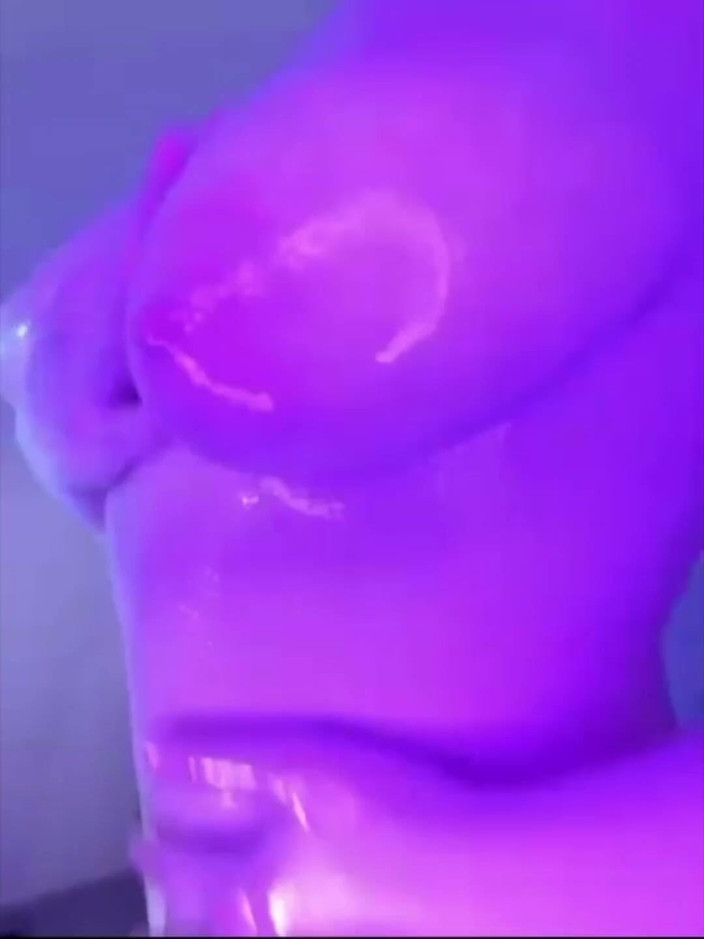 JuiceLussie: Sexy Oil Show and Blowjob Huge Dildo