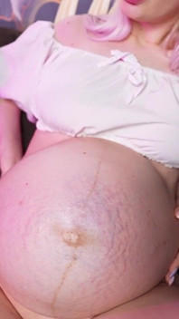 Minha barriga de grávida é enorme! Último mês de gravidez