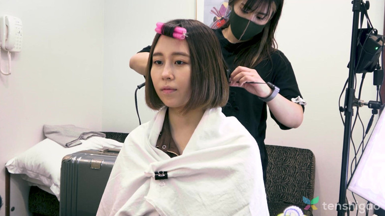 Tenshigao Backstage: Kurumi aoyama幕后
