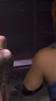 Futa Excella testuje swojego dużego kutasa z Jill Valentine Resident Evil Futanari