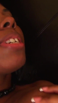 Candice Von has ebony skin and big tits gives a long blowjob and fucks her doctor