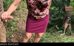 Masked-Fantasy: Beim Wandern sah ich einen fremden, gefesselt an einer spermastation,...