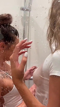Wanna Join Shower with My Sexy Girlfriend - Hot Brunettes in Extreme Masturbation in POV