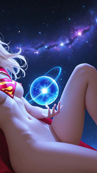 Lustrender Slideshow: Nude Cosmic Guardian Crystal Touch - Ai Video