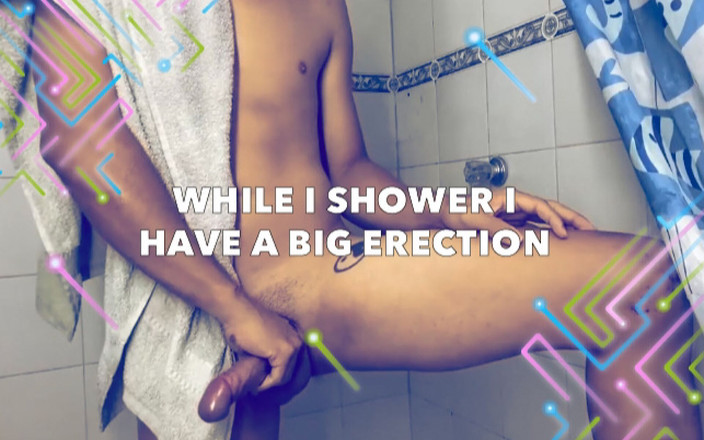 Evan pervert: Während ich dusche, habe ich eine große erektion