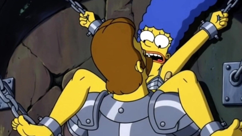 Octopussy Lovers Club: Schlampe in Ketten Nimmt Sein Sperma. Erotische Fantasie. Cartoon-parodie Auf...