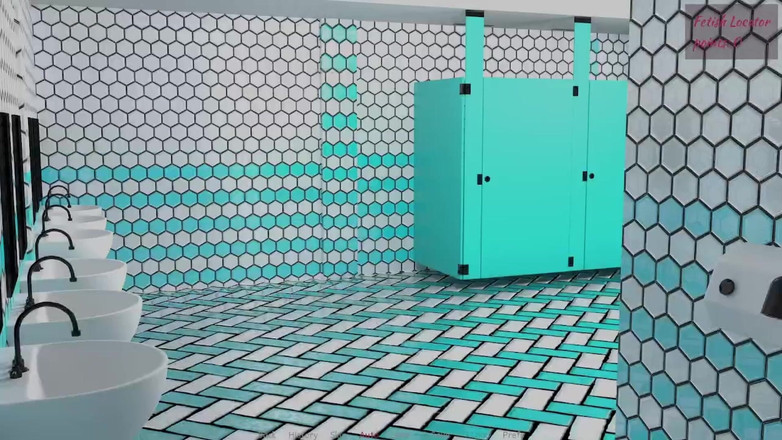 AVN Teller: Fetiš lokátor - Chloe saje velkého bílého ptáka ve vysokoškolské koupelně...