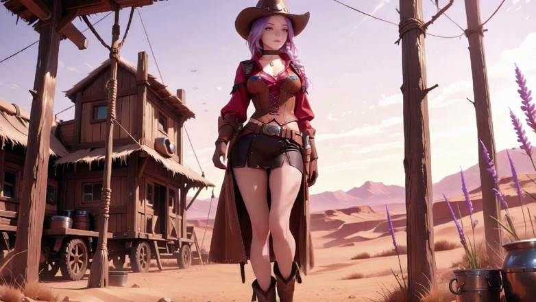 Tay Swift X: The Deadly Glance in the Desert Sunset. Shouldering a Rifle...