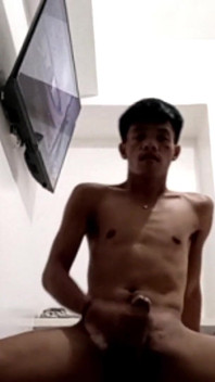 Filipino Twink Jerks His Throbbing Cock in Hotel 1