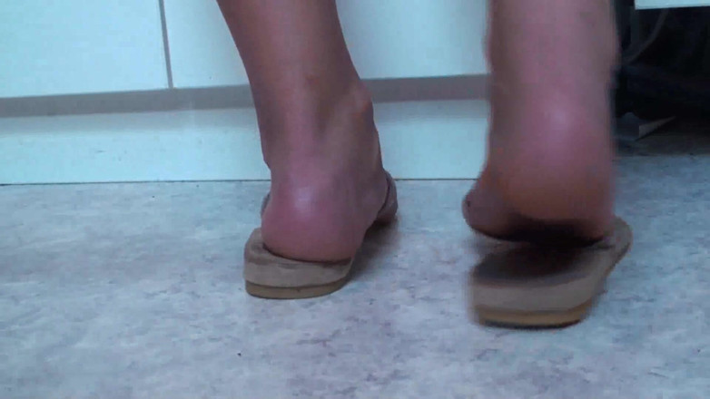 Foot Girls: Licking and worship of her soles and flip-flops