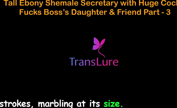 TransLure: Storia di sesso audio inglese - segretaria trans ebano alta con...