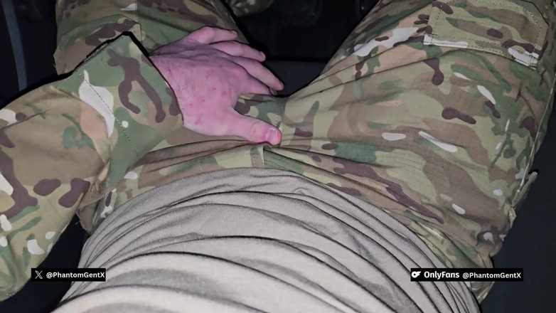 PhantomGentX: Muscular German Soldier Sneaks Into Car at Night to Jerk...