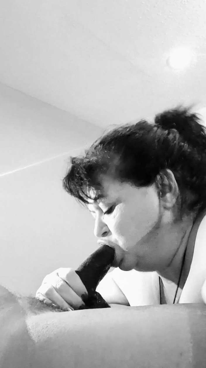 MrsHoley: Sucking the Black off Stepdaddy's Dick