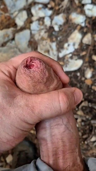 Phimosis Stepdaddy Public. Stroking Slow, Precum Everywhere