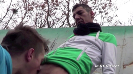 Crunch Boy: Romantik відтрахав гетеросексуальний поганий хлопець на відкритому повітрі