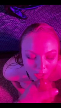 Aspen a BBW Sucking on Daddies Cock and Getting Face Fucked